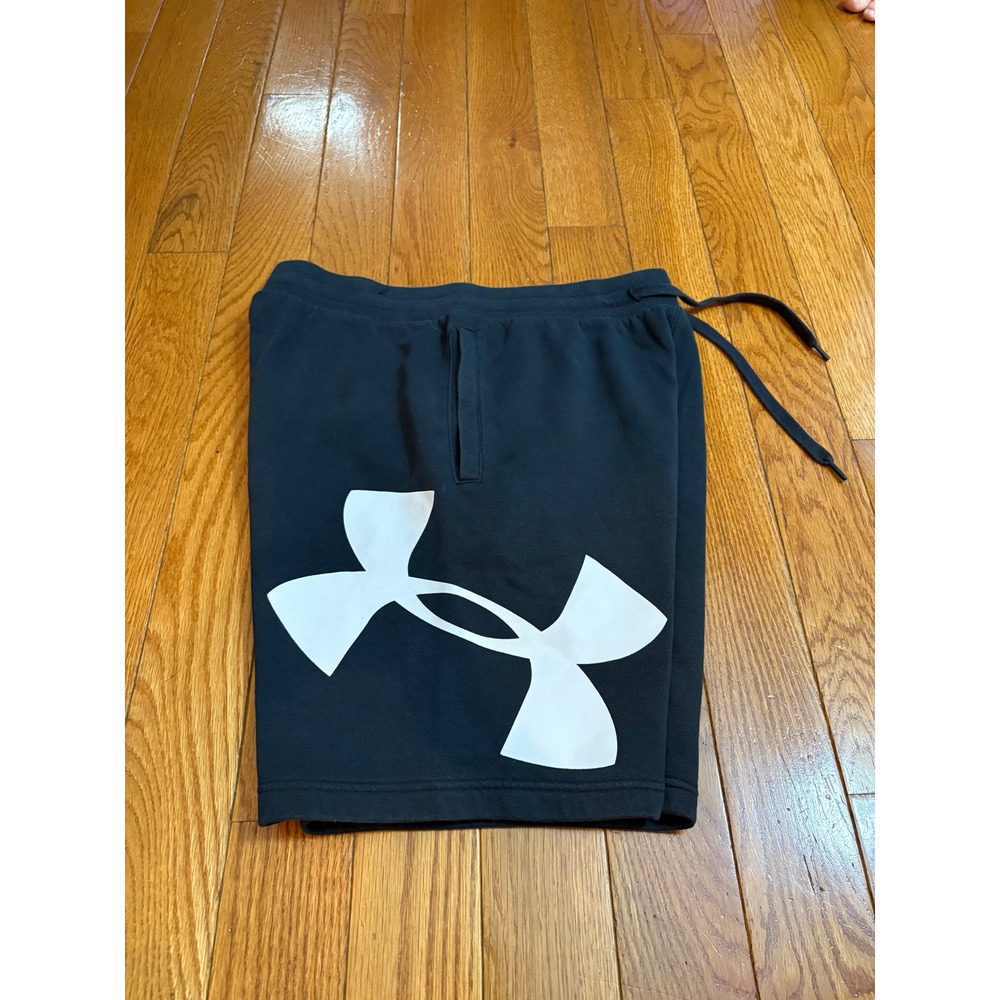 Under Armour Mens Rival Fleece Big Logo Shorts Black Large Gym Athletic Active